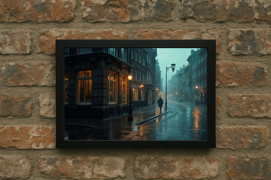 Whispers of the Rain – Silent Street Wall Art 🌧️🌆