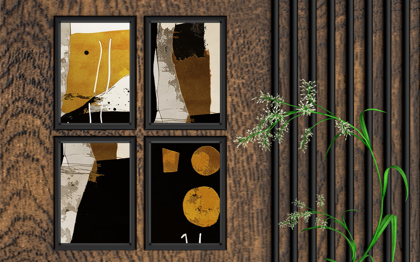 Golden Echo β Abstract Art with Depth & Contrast β¨π€