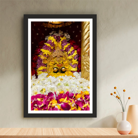 Maa Naina Devi Wall Art | Shri Naina Devi Temple Sacred Darshan | Shakti Peeth HD Print | Hindu Spiritual Framed Wall Decor