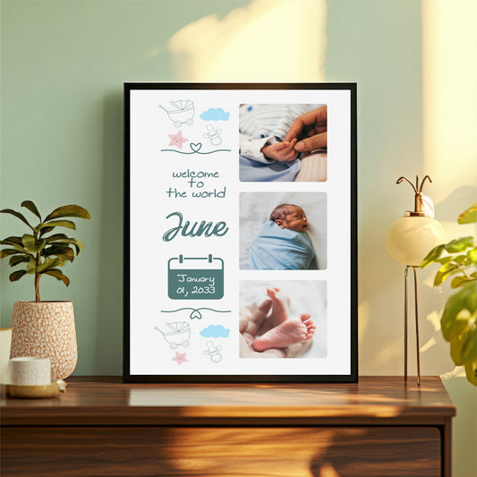 Customized Baby Birth Photo Frame