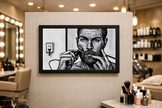 Precision Grooming β Black & White Barber Art πͺπ€