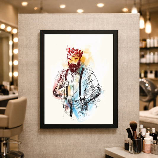 The Crowned Gentleman β Artistic Beard Portrait ππ§