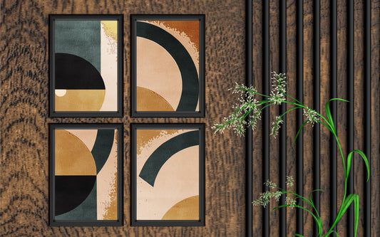 Golden Balance β Modern Abstract Wall Art β¨