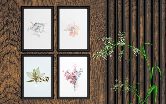 πΏ Botanical Harmony Wall Frame Set β Natureβs Poetry in Minimal Form