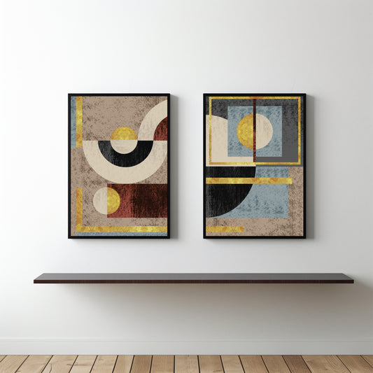 Golden Geometry β Contemporary Abstract Wall Art β¨π€