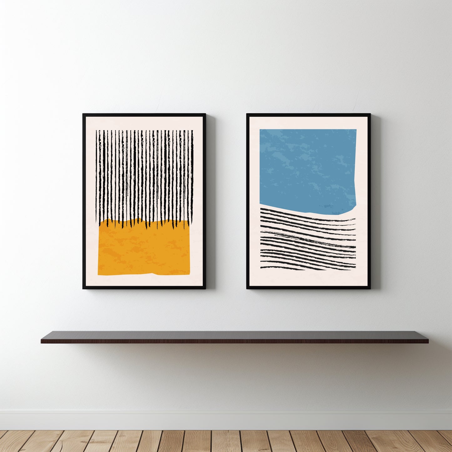 Textured Rhythm Wall Art Photo Frame – Modern Abstract Wall Art Set