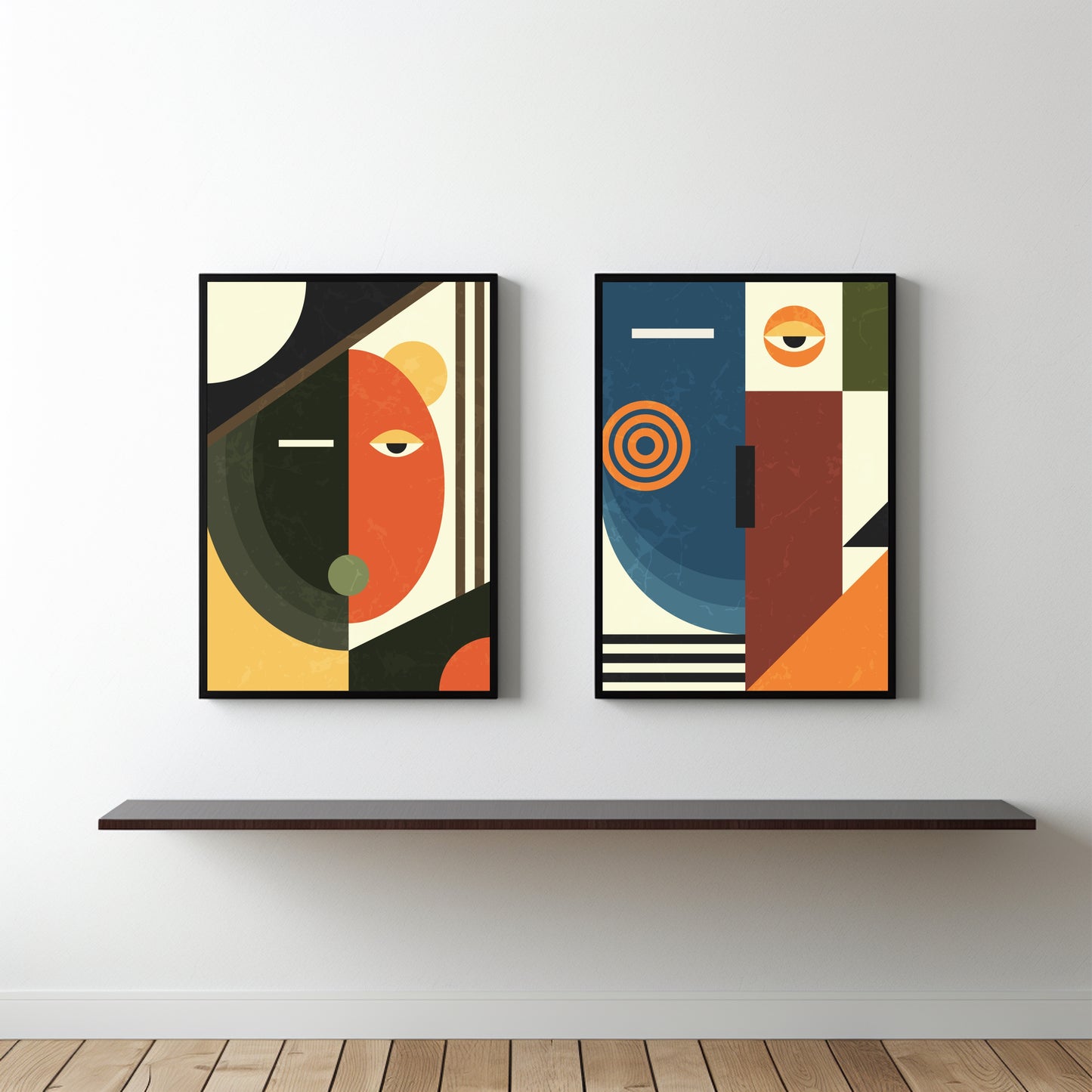 Silent Gaze β Abstract Face Geometry Wall Art ποΈπ¨