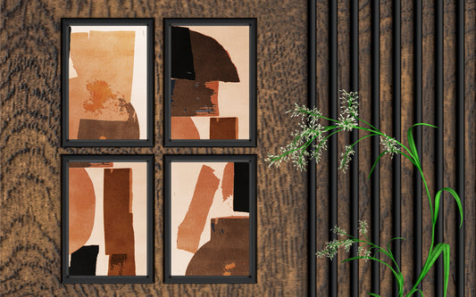 Rust Horizon β Earth-Tone Minimal Abstract Wall Art π€β¨