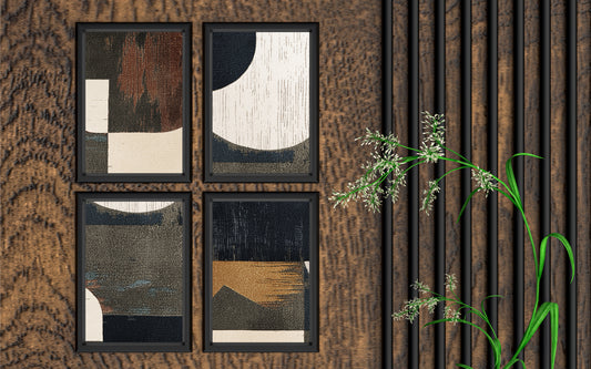 Midnight Terrain Wall Art Photo Frame β Dark Neutral Abstract Wall Art