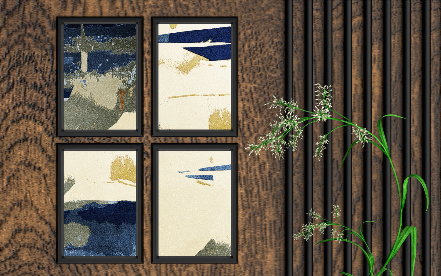 Coastal Echo β Blue & Ivory Abstract Wall Art πβ¨