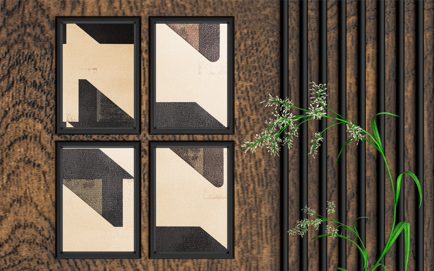 Silent Angles β Neutral Geometric Abstract Wall Art π€π€β¨
