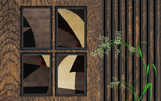 Golden Depth โ Modern Earth Abstract Wall Art ๐คโจ