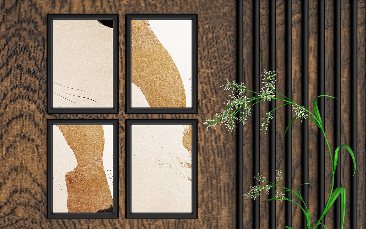 Golden Drift Calm β Minimal Abstract Wall Art π€β¨
