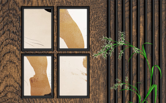 Golden Drift Calm โ Minimal Abstract Wall Art ๐คโจ