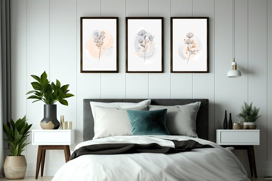 Pastel Blossom Wall Frame Set β Minimal Floral Art for Peaceful Interiors πΏ