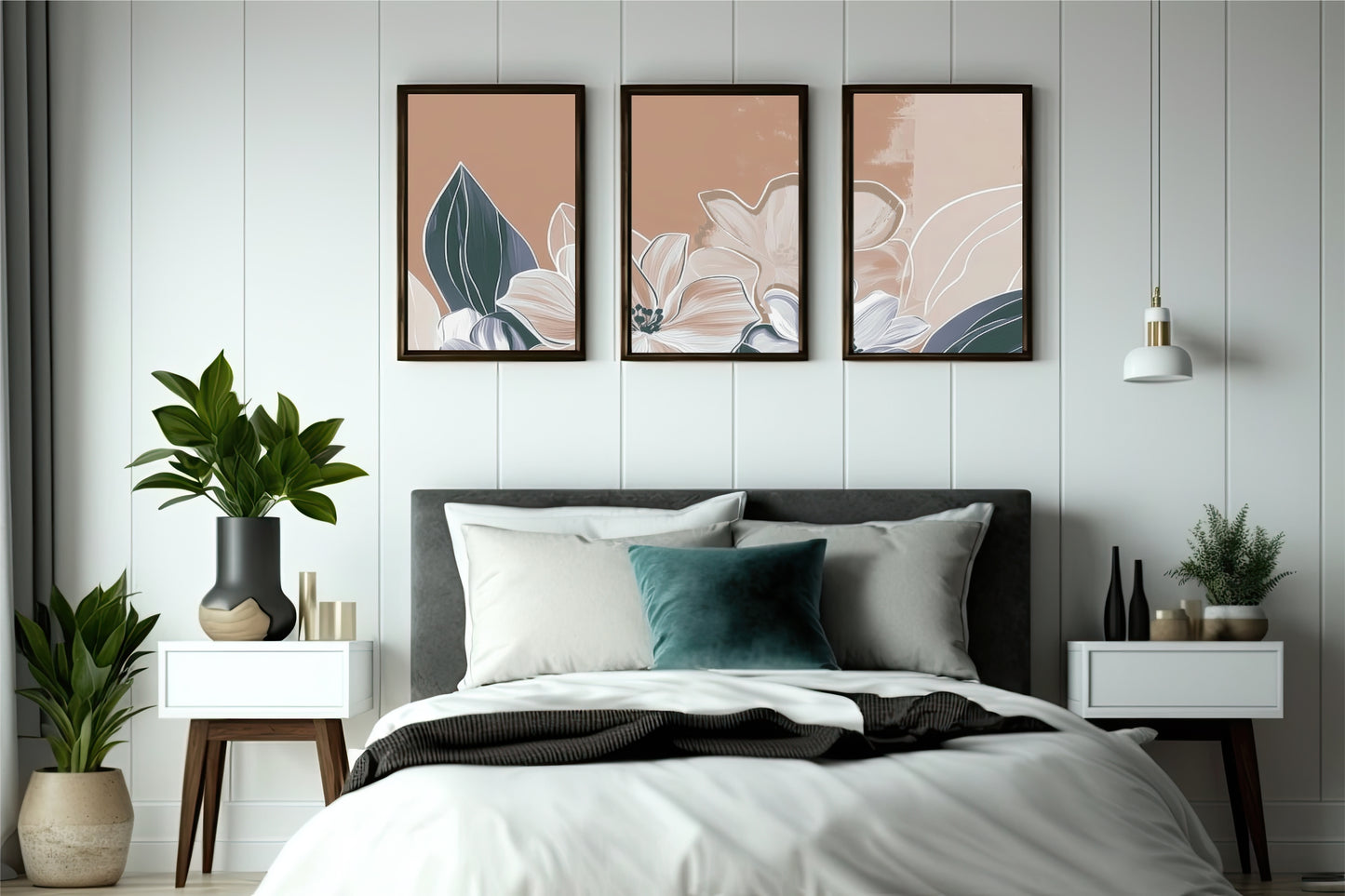 Terracotta Bloom Wall Frame Set β Modern Floral Elegance for Chic Interiors πΊ