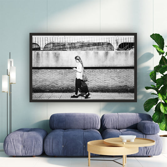Urban Lifestyle Black & White Wall Art | Minimalist Street Photography