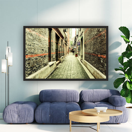 Historic Brick Alley Wall Art | Urban Travel Photography