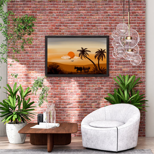 Village Sunset Wall Art