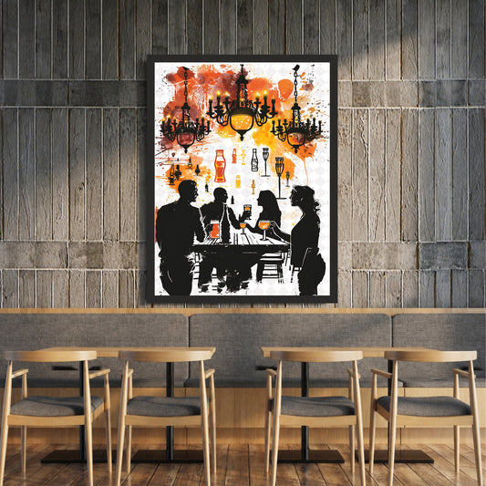 Bar Wall Art | Framed Cocktail & Drinks Party Artwork | Modern Pub & Lounge Décor | Bar Lover Wall Art