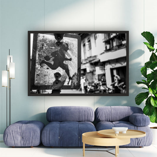 Vintage Street Sign Black & White Wall Art | Urban Photography