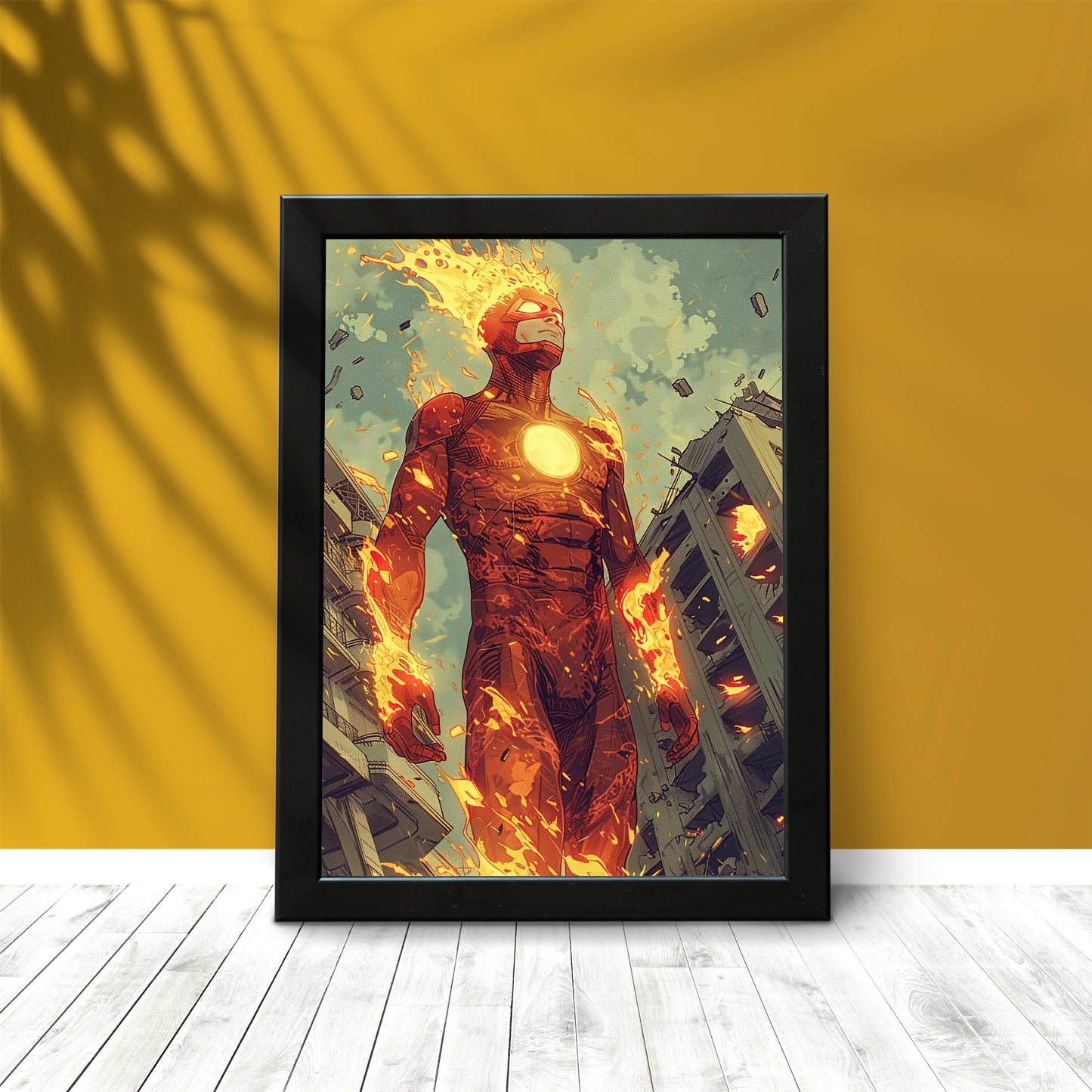 π₯ Rise of the Flame Hero β Fiery Power Wall Frame! π₯