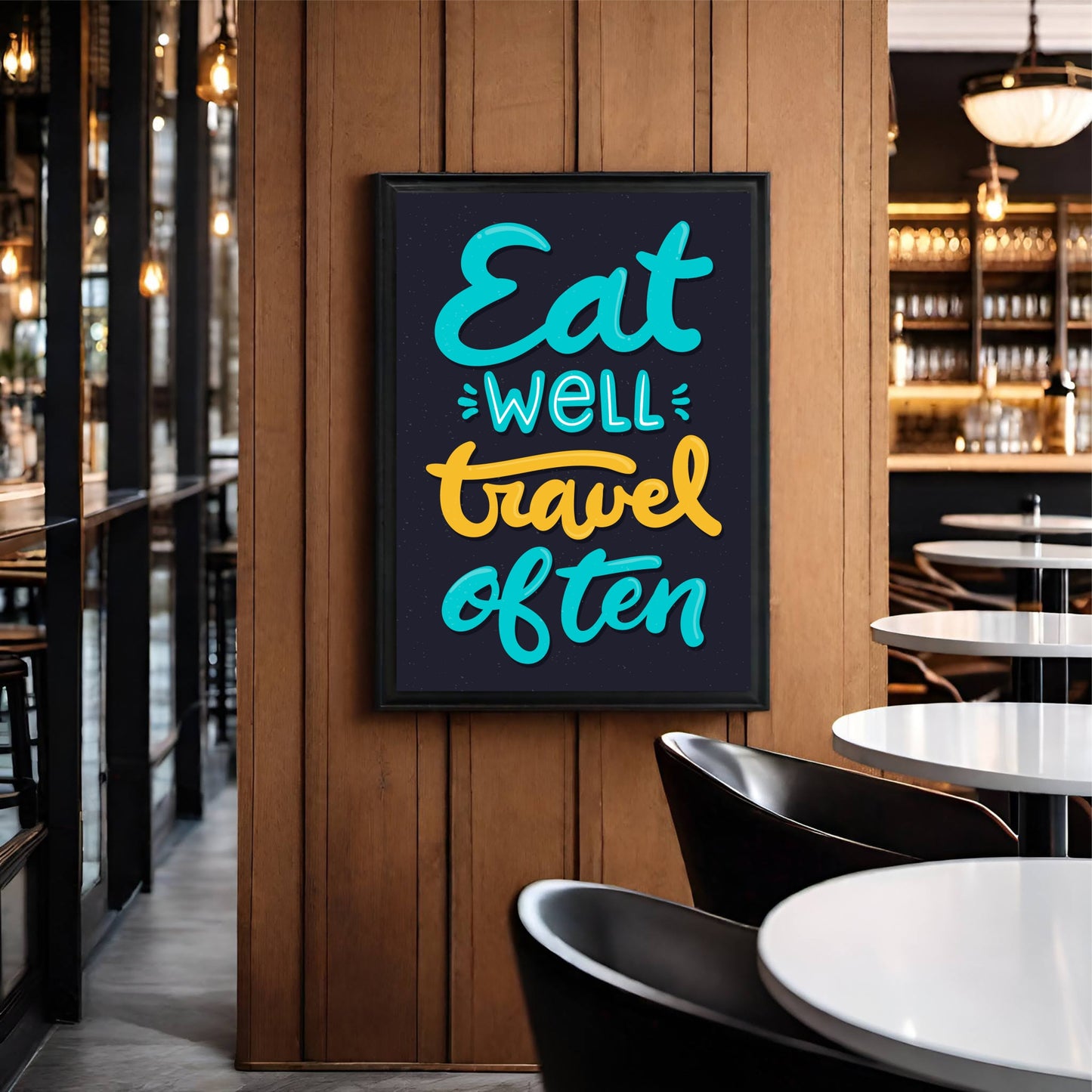 Eat Well, Travel Often β Motivational Wall Frame πβ¨