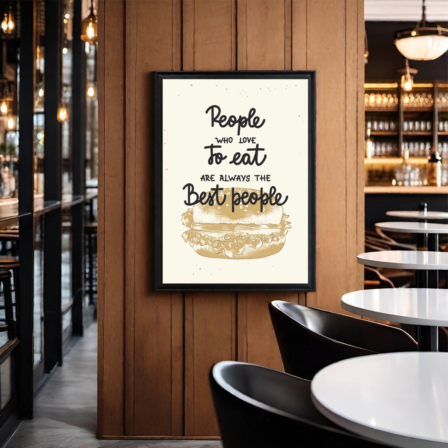 People Who Love to Eat β Fun Food Lovers Wall Frame πβ¨