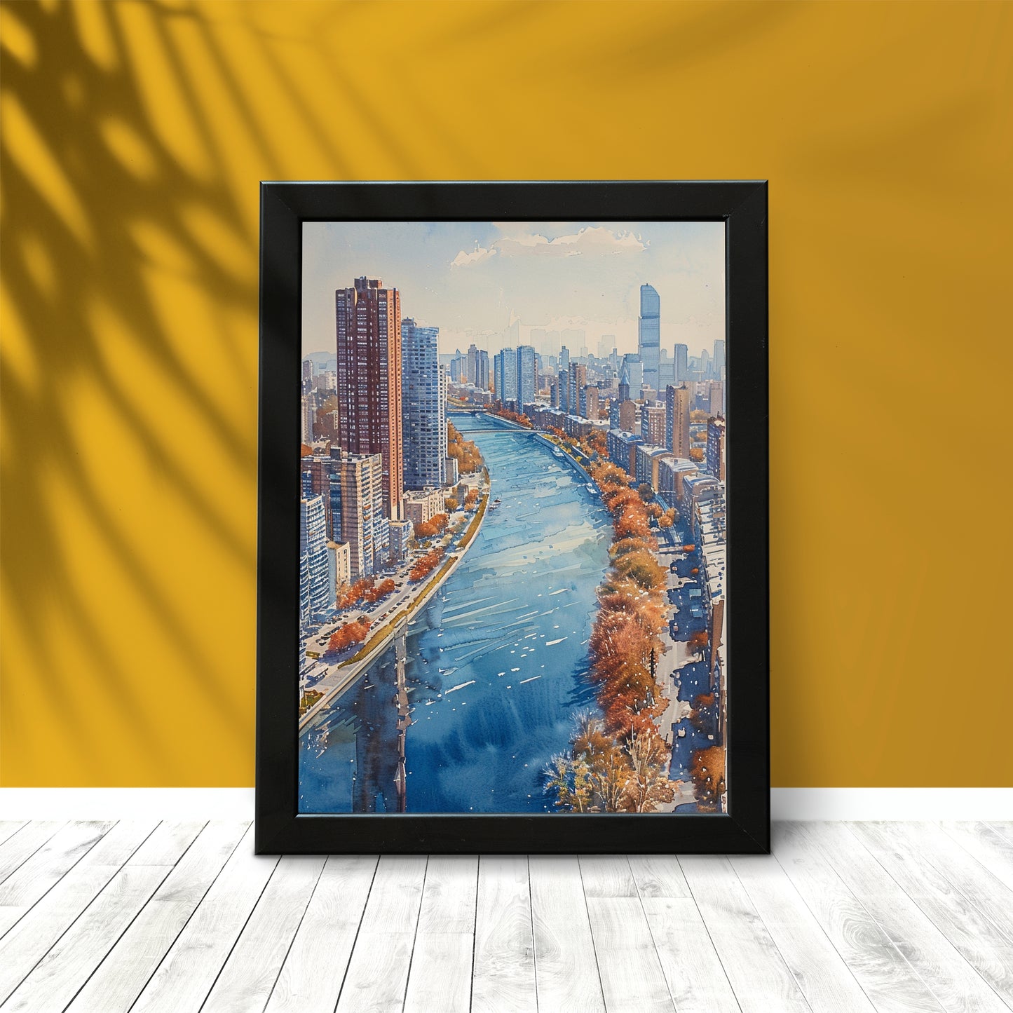 π Urban Serenity Wall Frame β Modern Cityscape Art for Elegant Interiors!