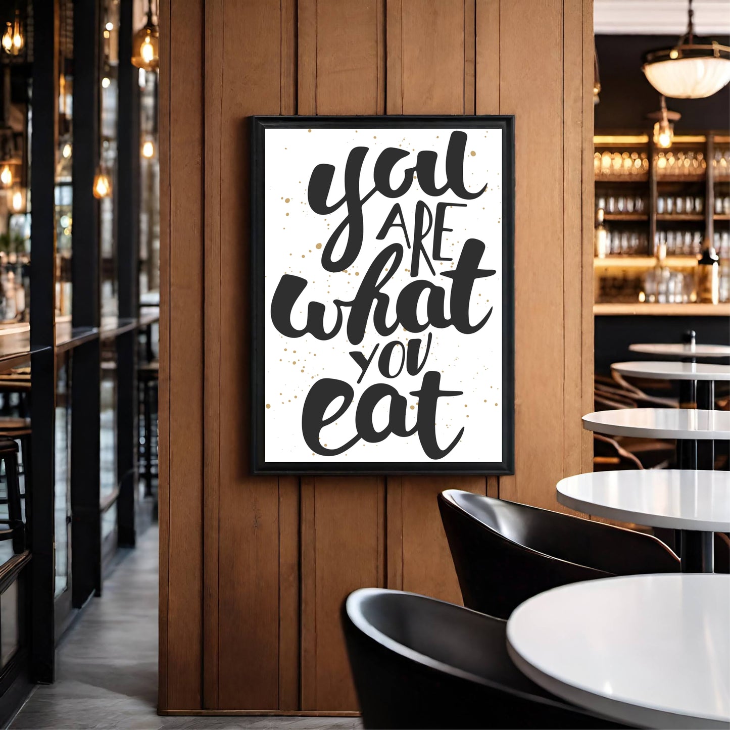 You Are What You Eat β Minimalist Food Quote Wall Frame π΄π€