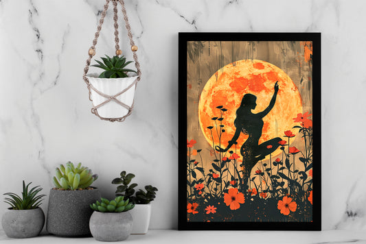 Moonlit Grace β Divine Feminine Wall Frame ππ§ββοΈ