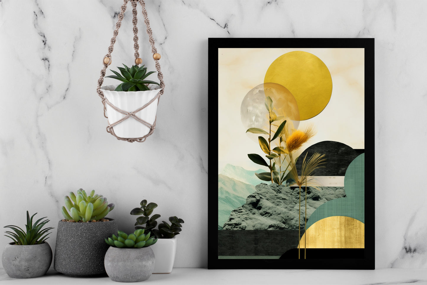 Golden Horizon β Modern Abstract Nature Wall Frame πΏπ