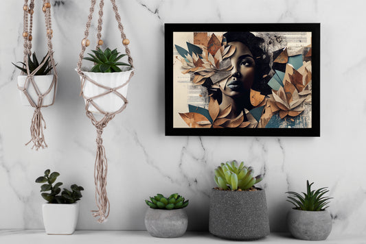 The Silent Muse β Abstract Portrait Wall Frame ππ