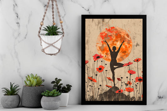 Moon Bloom β Dance of Serenity Wall Frame ππΊ