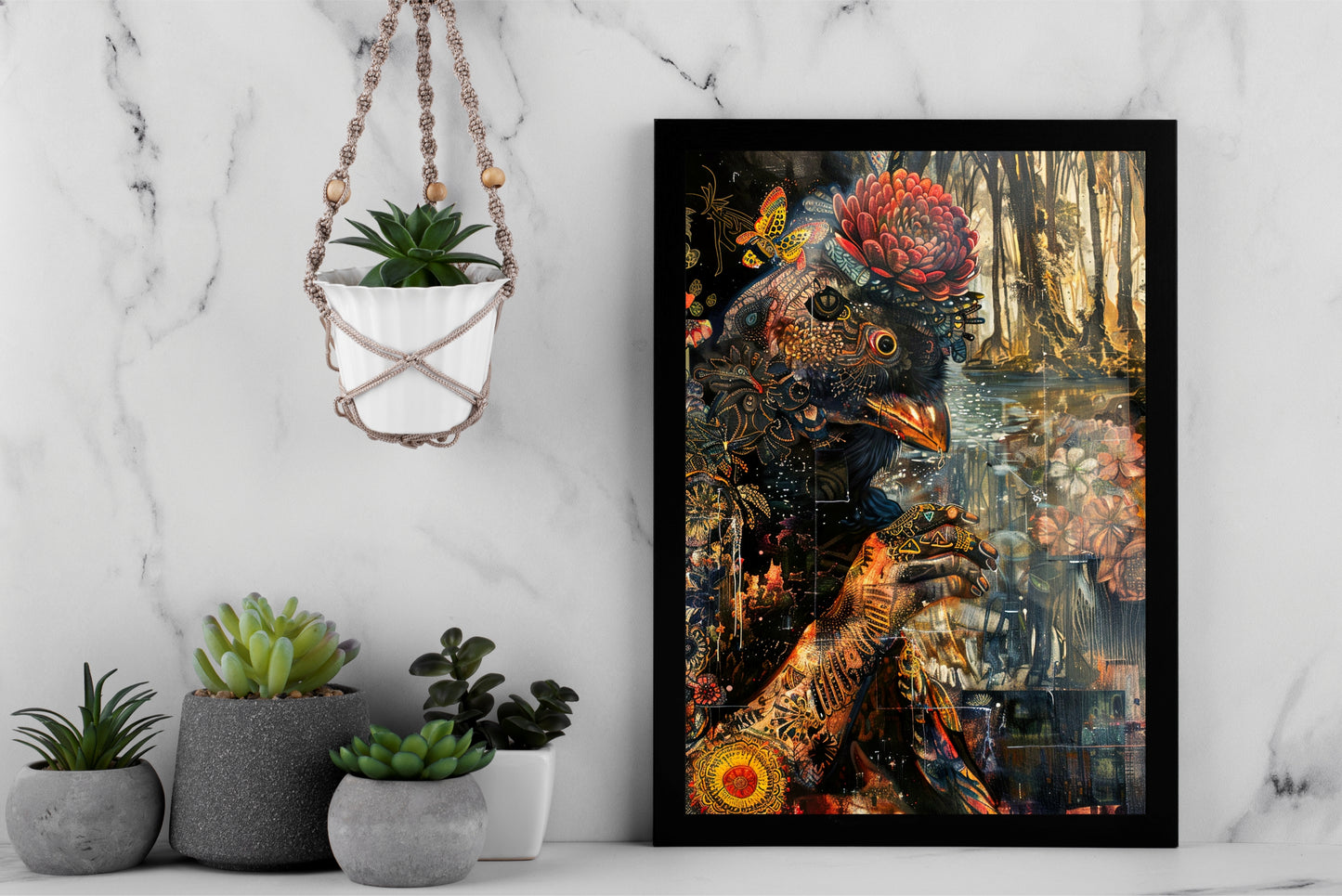 Spirit of the Wild β Mystical Reflection Wall Frame π¦π₯