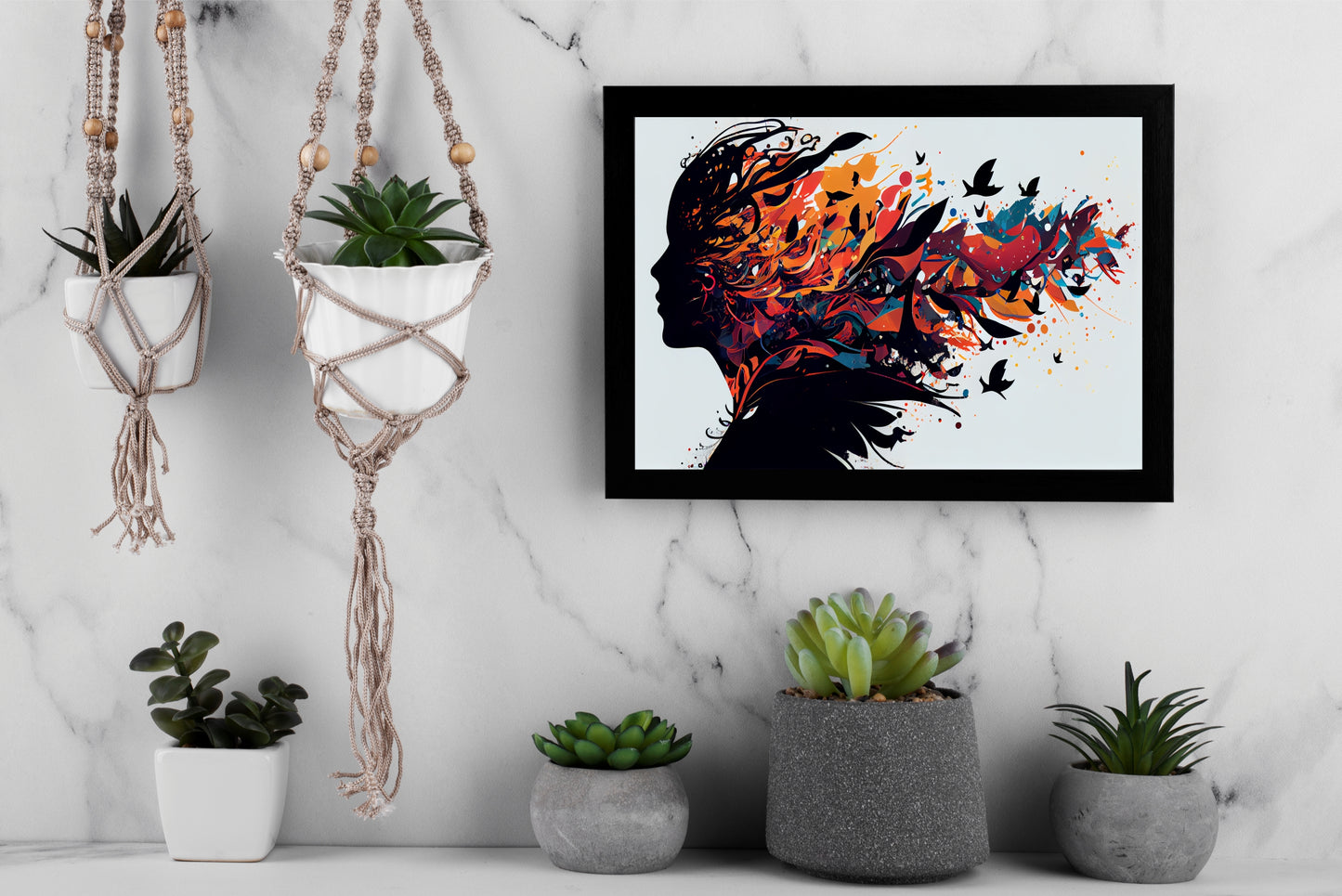 Wings of Thought β Abstract Freedom Wall Frame ποΈπ₯