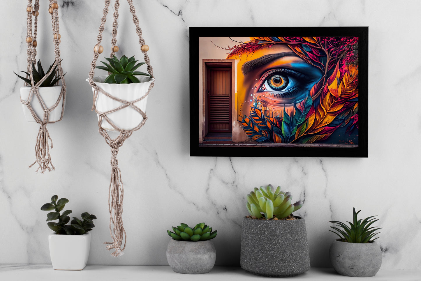 The Watchful Soul β Abstract Eye Wall Frame ποΈπ₯