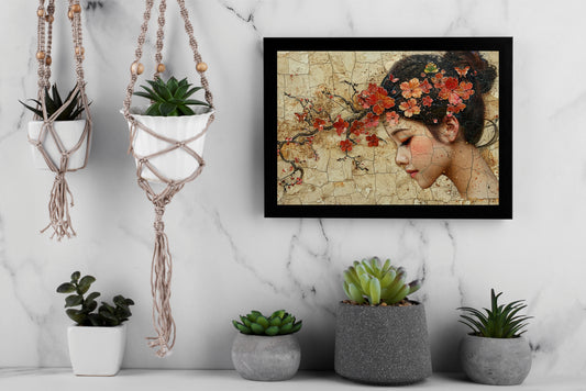 Silent Bloom β The Serenity Within Wall Frame πΈποΈ