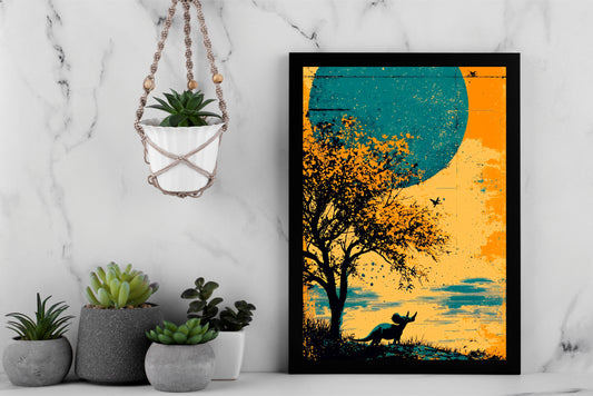 Rhino Dreamscape β Echoes of the Wild Wall Frame ππΏ