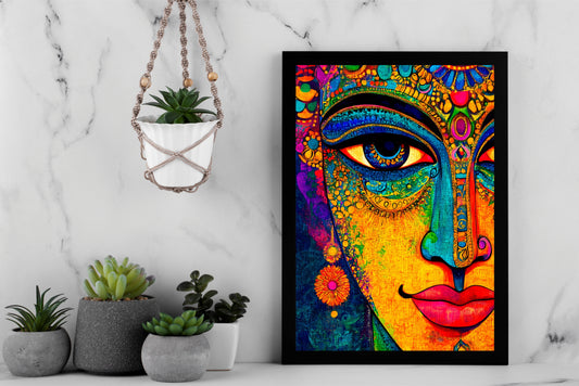 Divine Radiance โ The Vibrant Goddess Wall Frame ๐จโจ