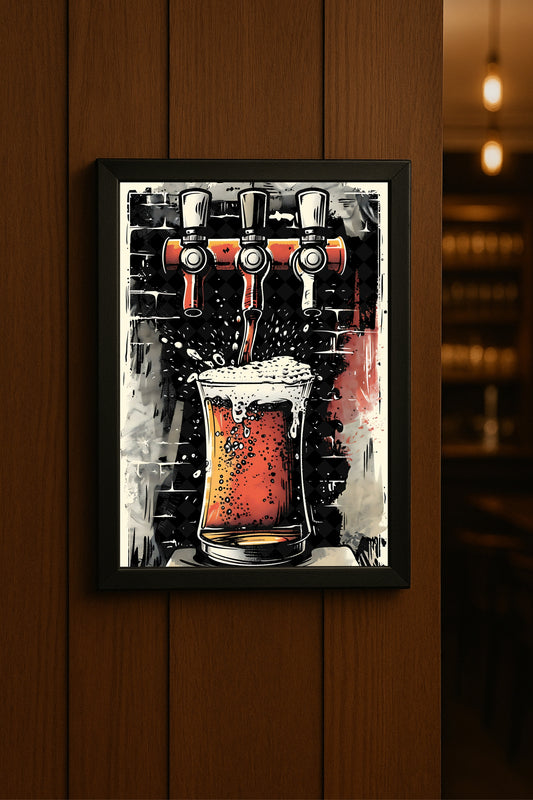 “Draft Delight” – Beer Tap Wall Art 🍻✨