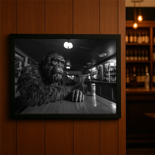“The Lone Night – Bar Mood Gorilla Art” 🖤🍺