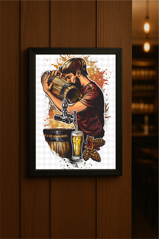 “The Brewer’s Craft – Artisan Beer Art” 🍺👨🦱🧡