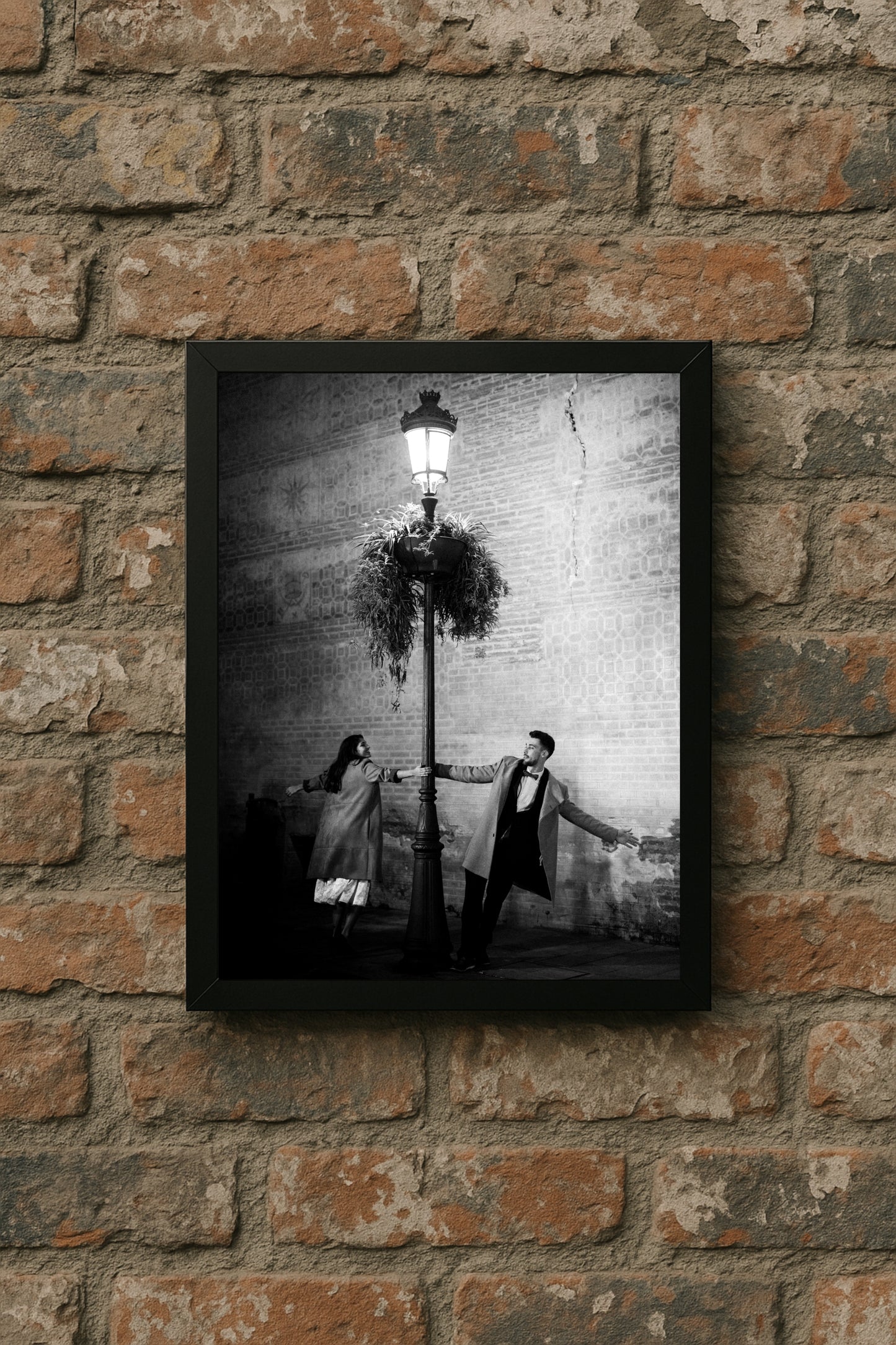 “Lamppost Waltz – Midnight Street Art” 🌙🖤