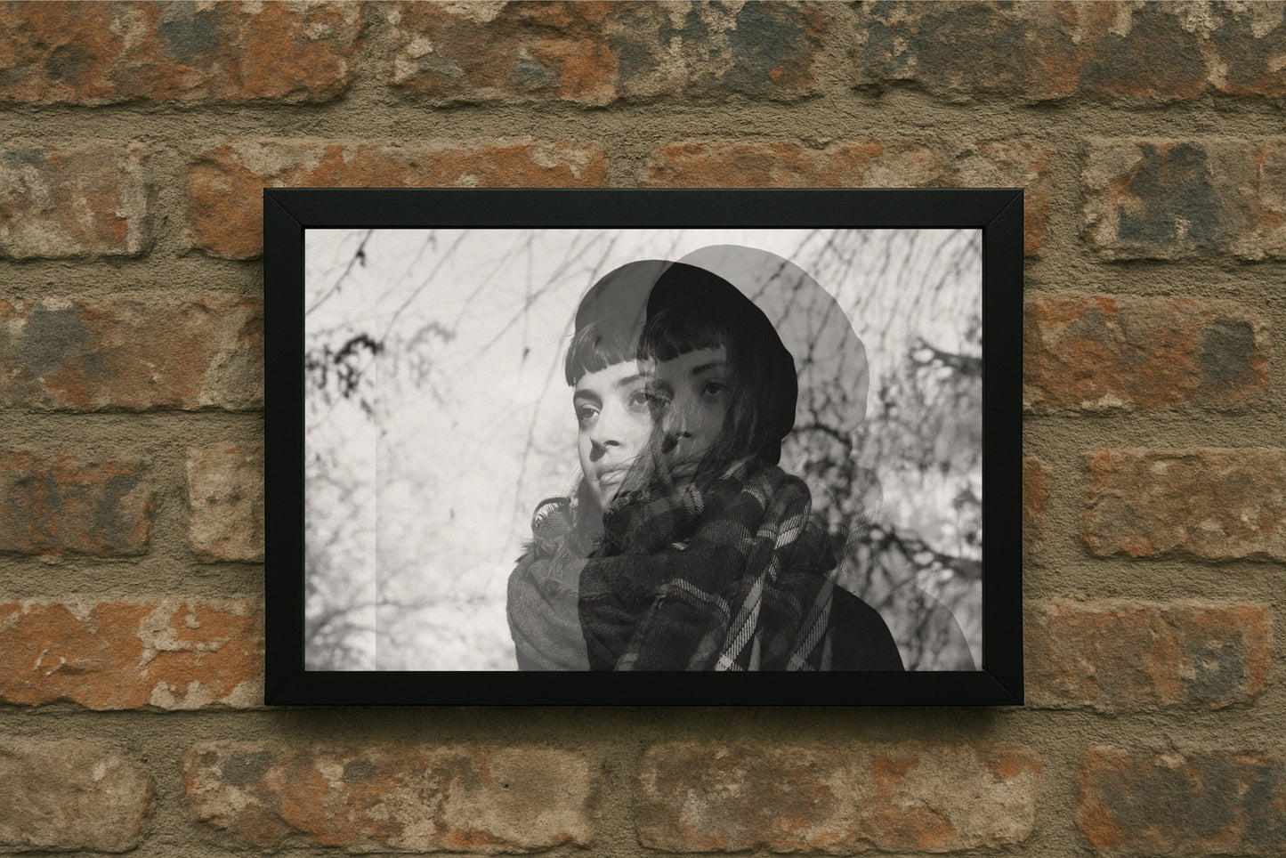 “Dual Mind – Double Exposure Street Art” 🖤🌫️