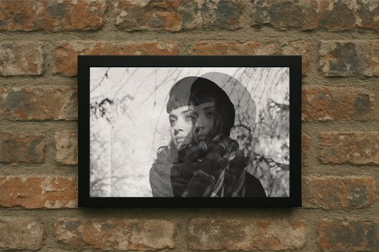 “Dual Mind – Double Exposure Street Art” 🖤🌫️