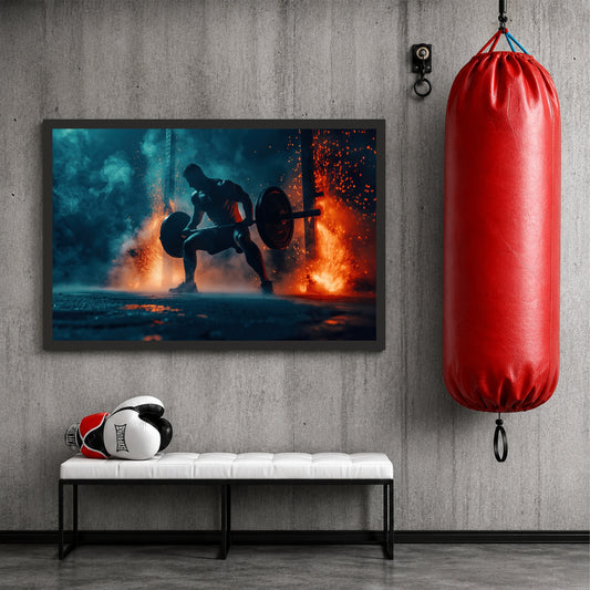 Epic Weightlifting Wall Art | Gym Strength Canvas | Fitness Motivational Decor