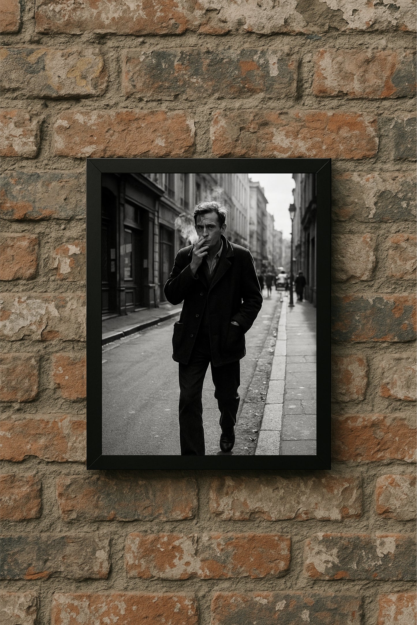 “Cold Streets – Classic Noir Walk Frame” 🖤🚶♂️