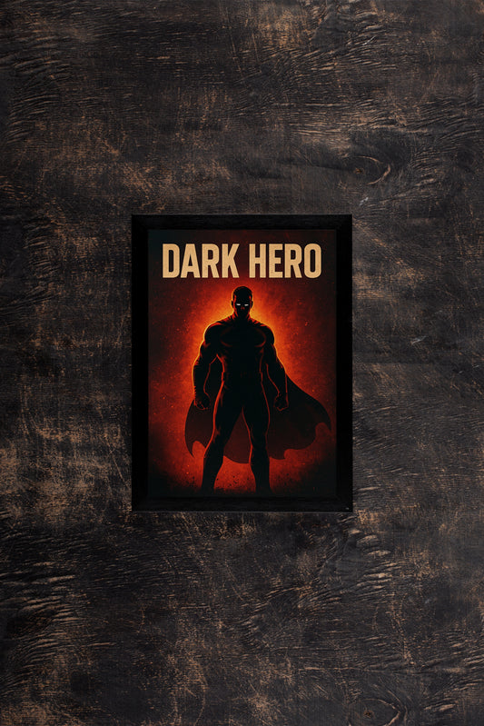 “Dark Hero – Shadowed Vigilante Poster Frame” 🖤🔥