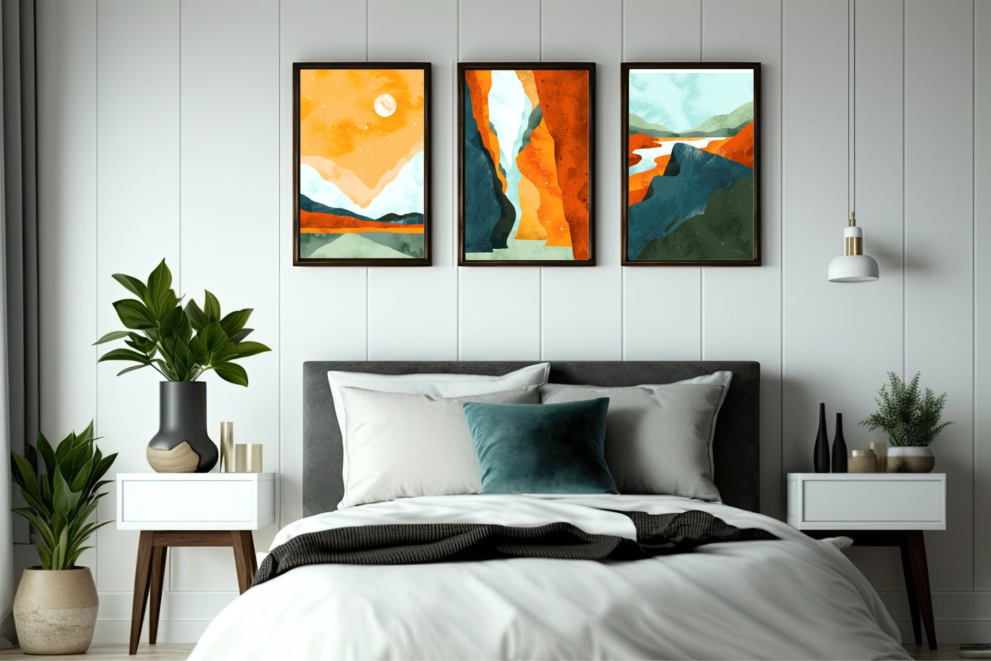 Abstract Canyon Landscape Wall Frame Set β Modern Nature-Inspired Home DΓ©cor πβ¨